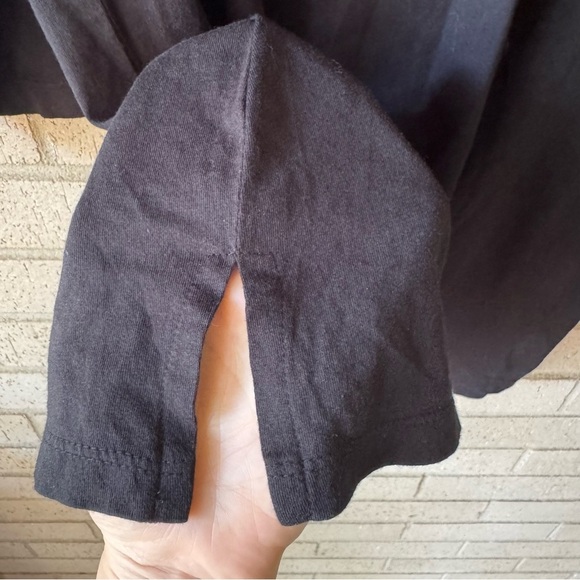 Chico’s Black Beaded Tunic Top – 3/4 Sleeve Metallic Accent Blouse (Size 2 / L) - Picture 6 of 7